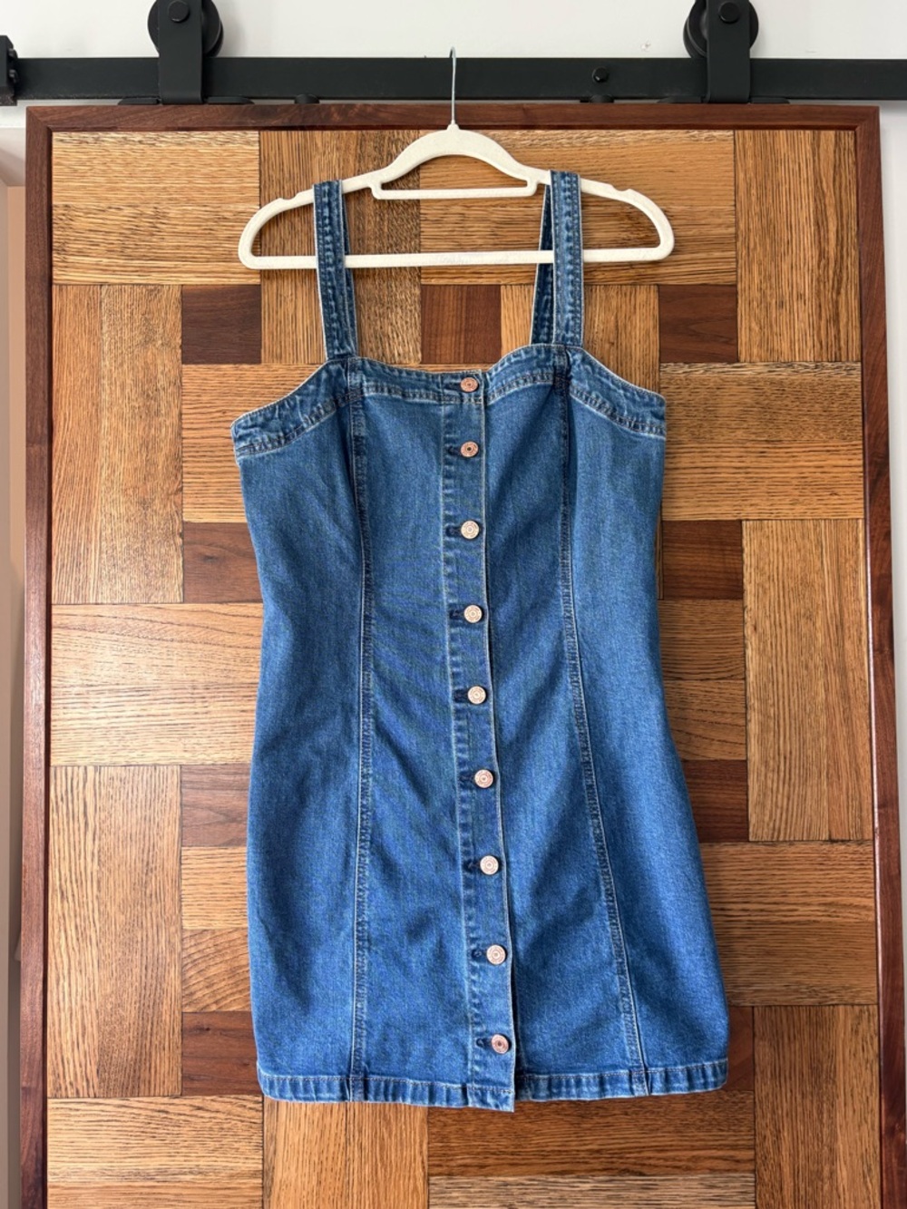 Gap | NWT Denim Mini Dress Button Front - Picture 3 of 9
